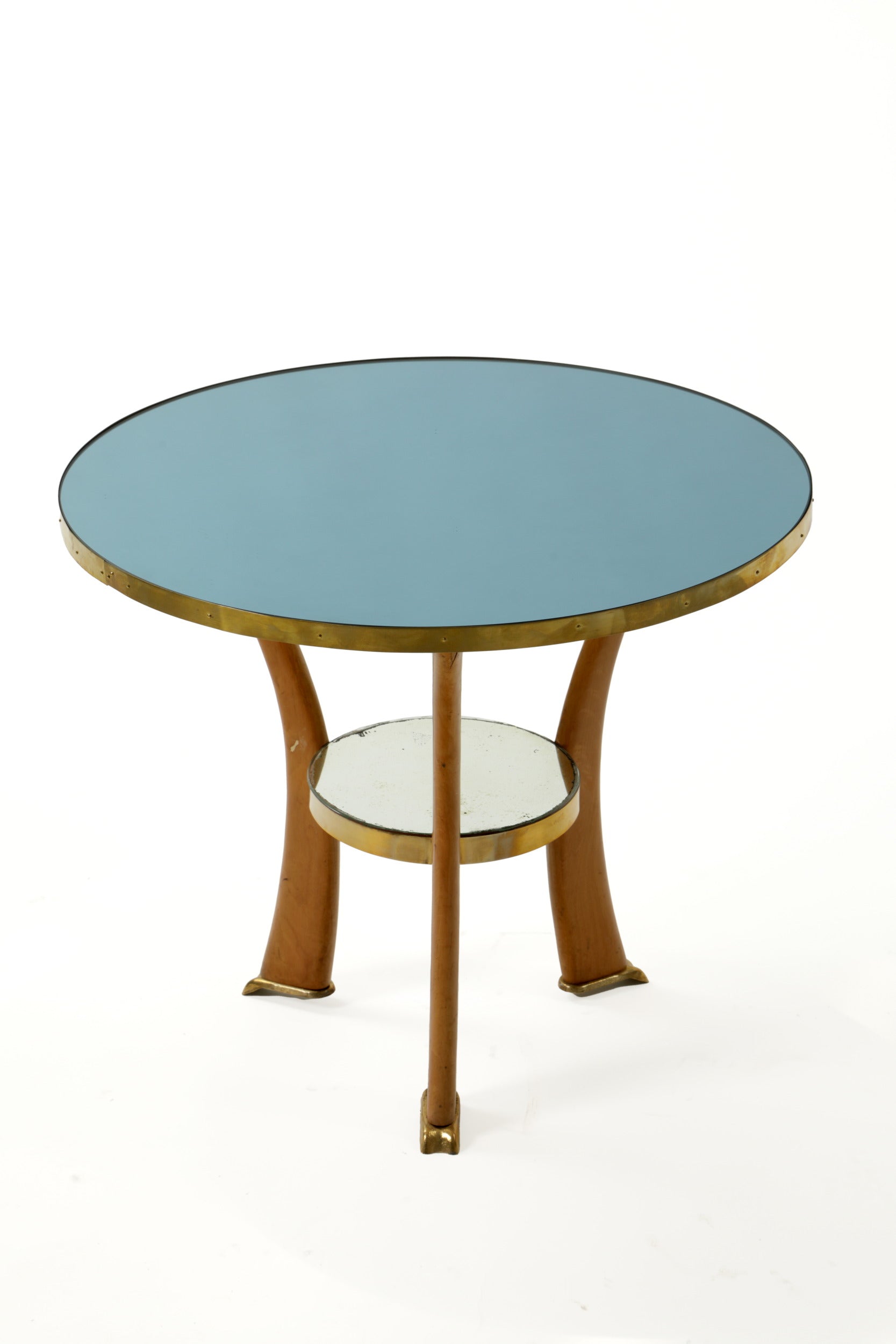 Round mirrored table from the 60s attributed to Cesare Lacca