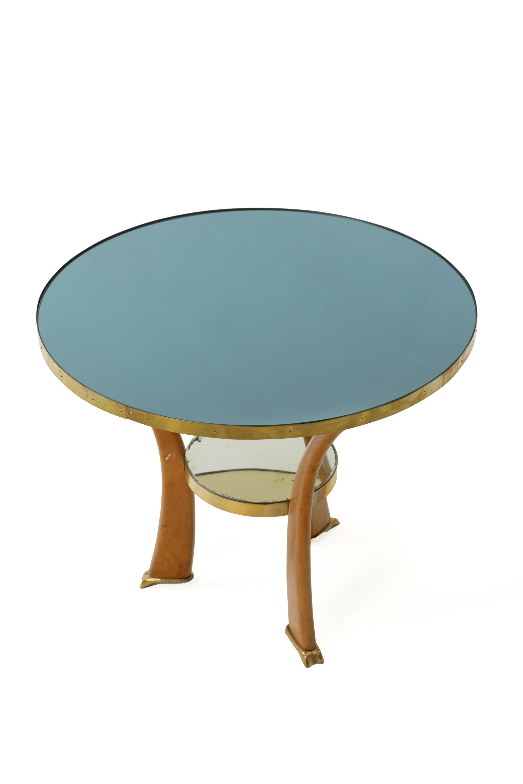Round mirrored table from the 60s attributed to Cesare Lacca