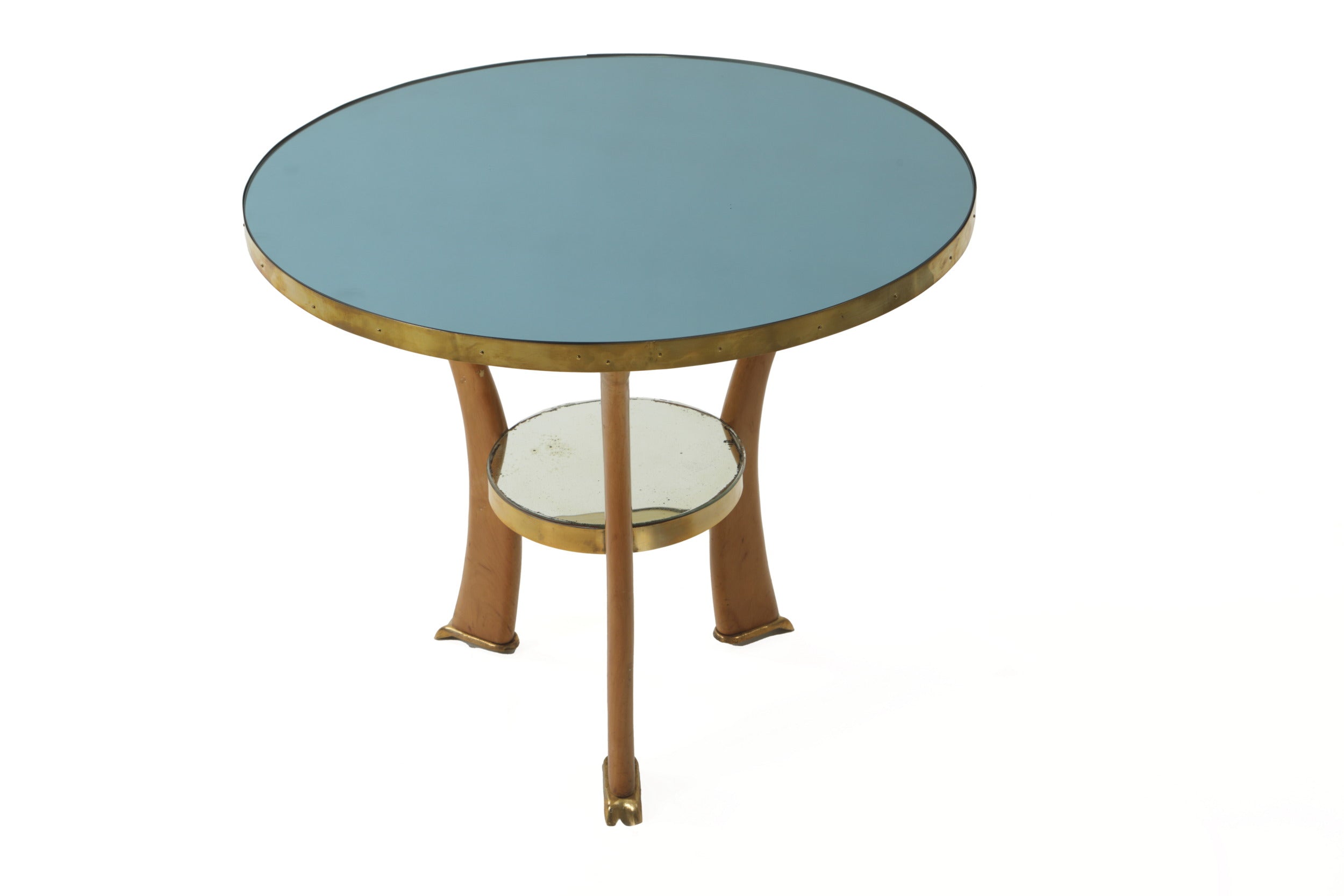 Round mirrored table from the 60s attributed to Cesare Lacca
