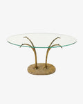 1950s brass and marble living room table