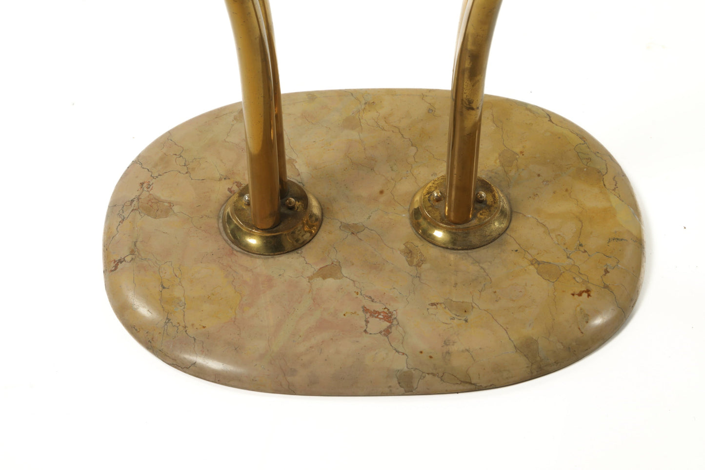 1950s brass and marble living room table