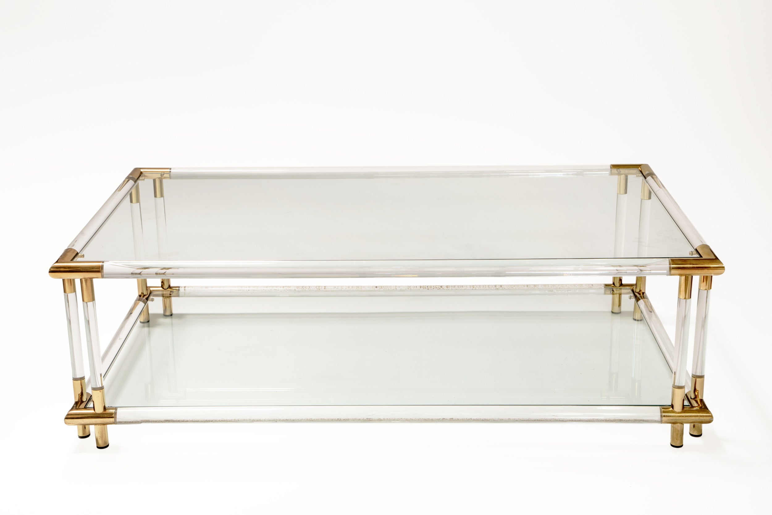 Tavolo salotto rettangolare plexiglass anni 70