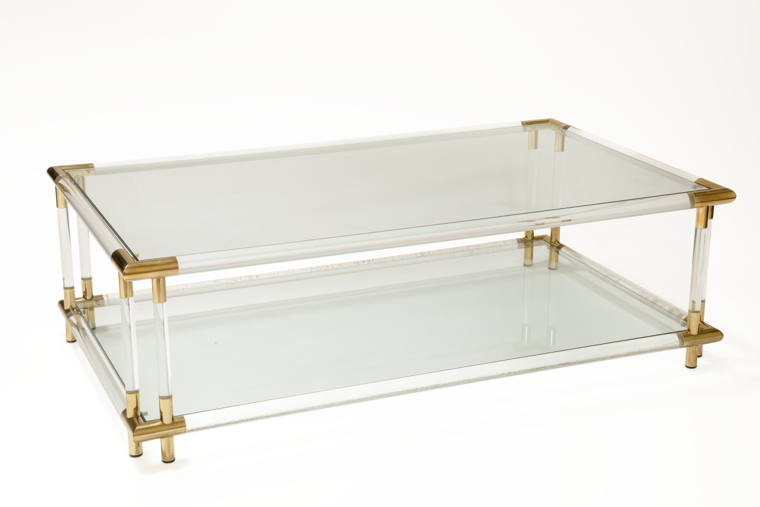 Tavolo salotto rettangolare plexiglass anni 70