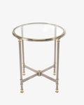 Round table 70s brass and steel