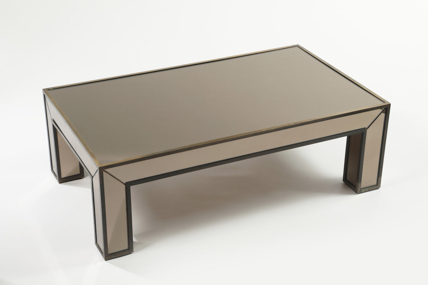 70's smoked glass table