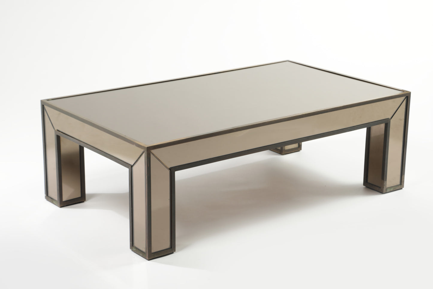 70's smoked glass table