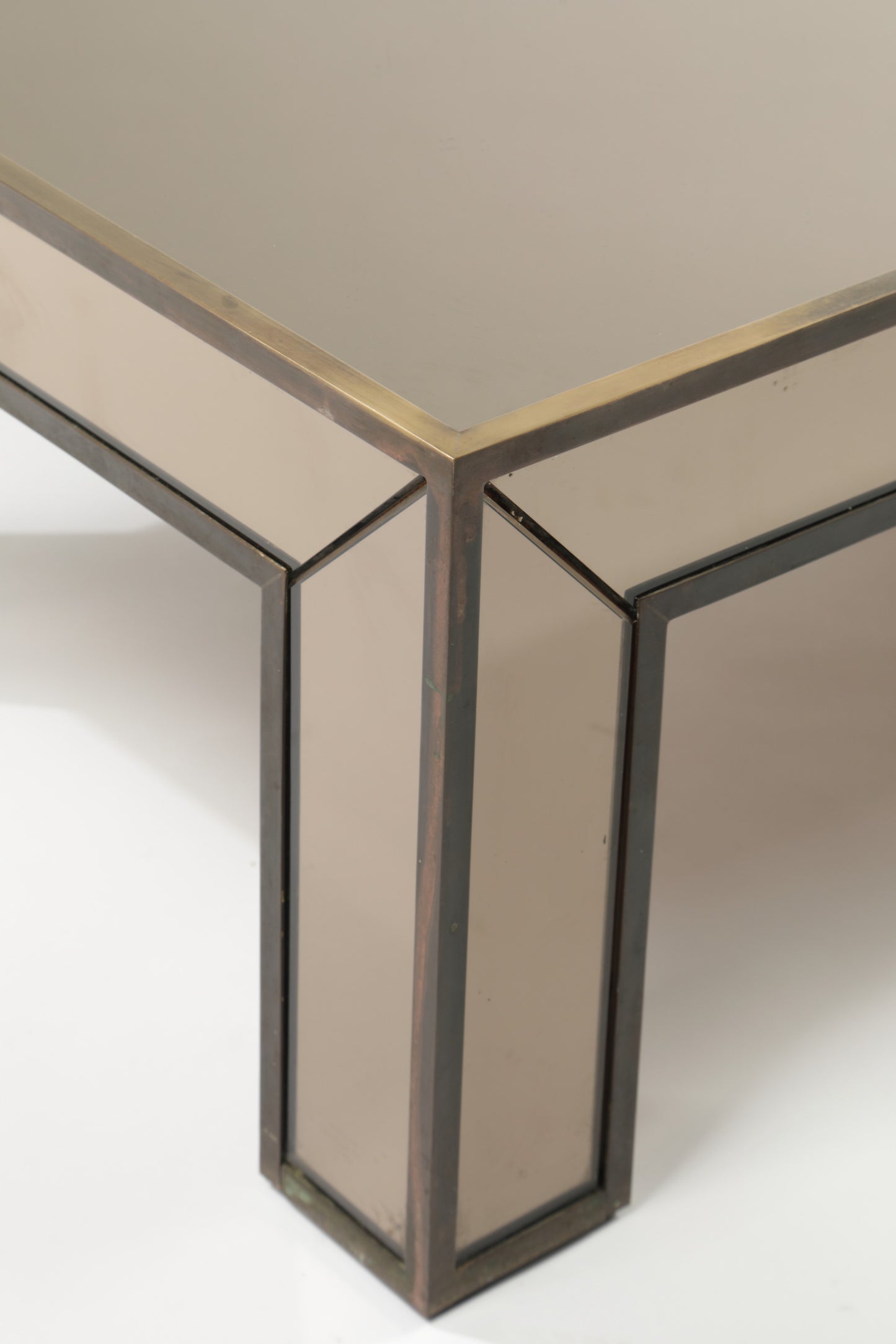 70's smoked glass table
