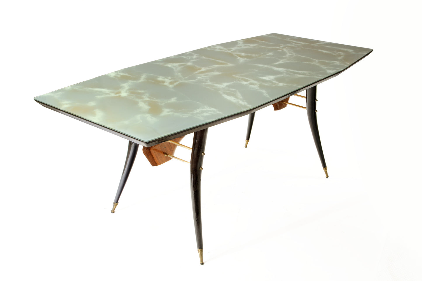 Vittorio Dassi marbled glass table from the 60s