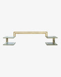 Romeo Rega bed headboard, 1970s steel and brass