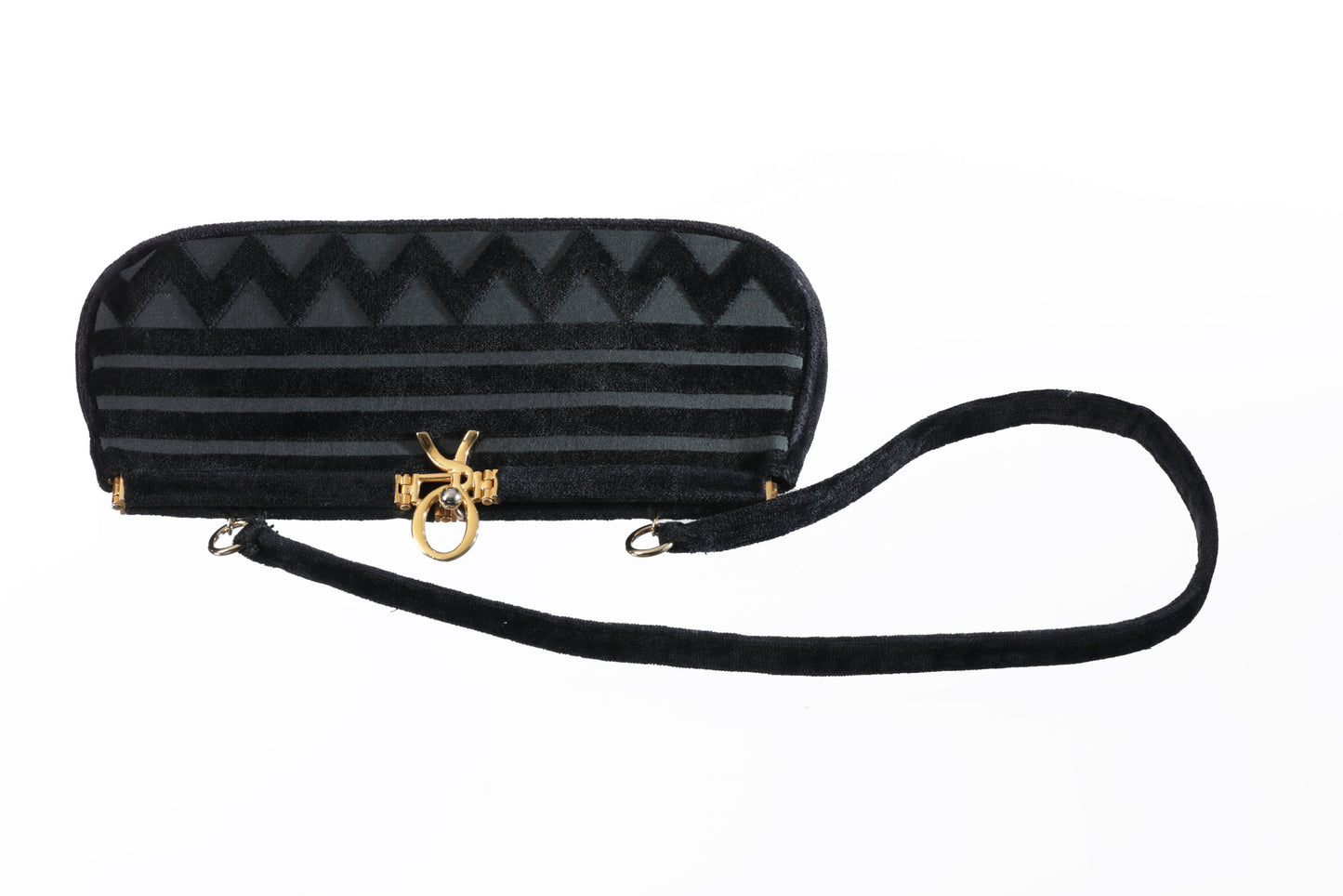 Roberta di Camerino black Bevilacqua velvet shoulder bag from the 60s