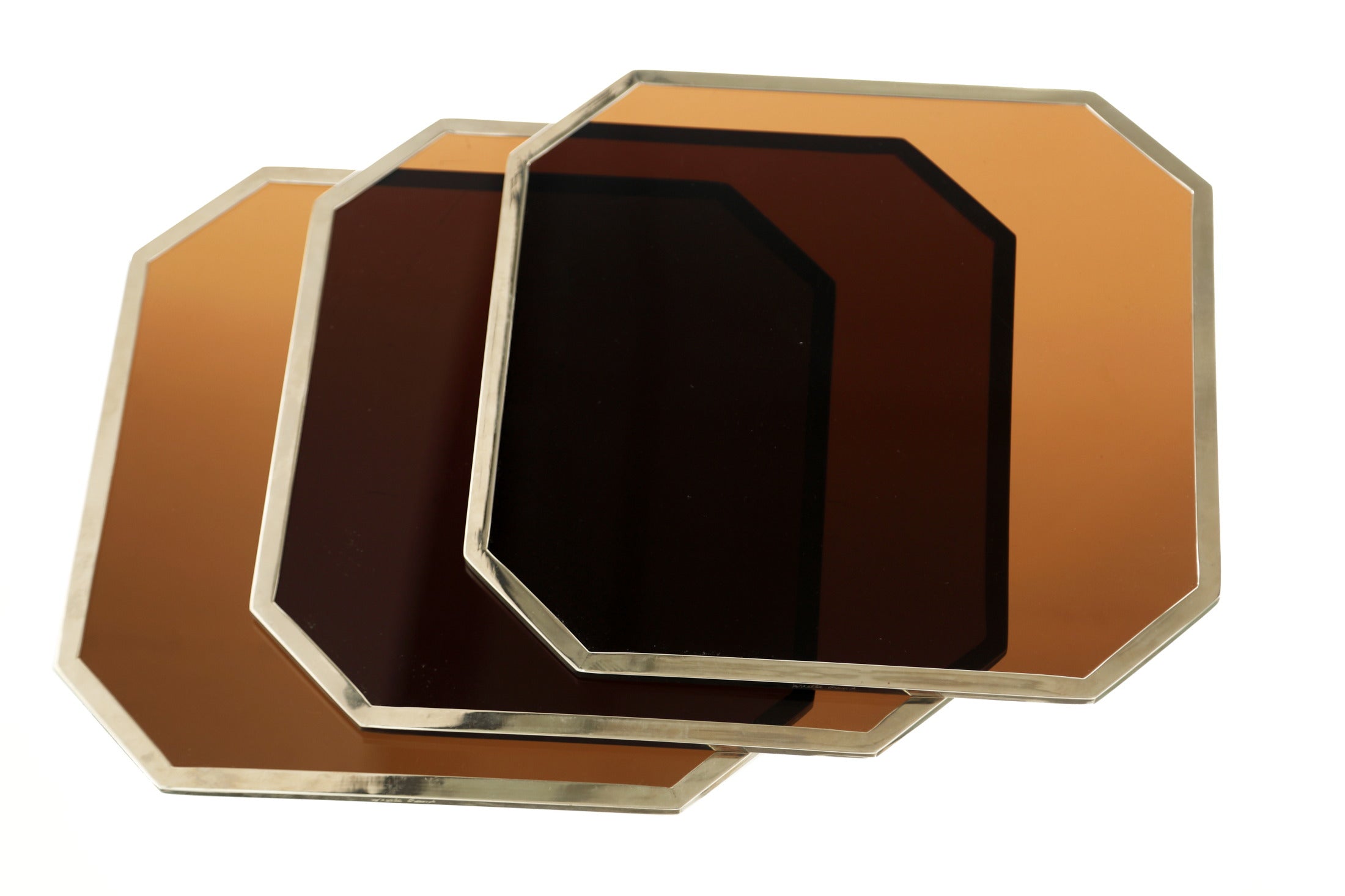 Triptych of Gabriella Crespi trays from the 70s