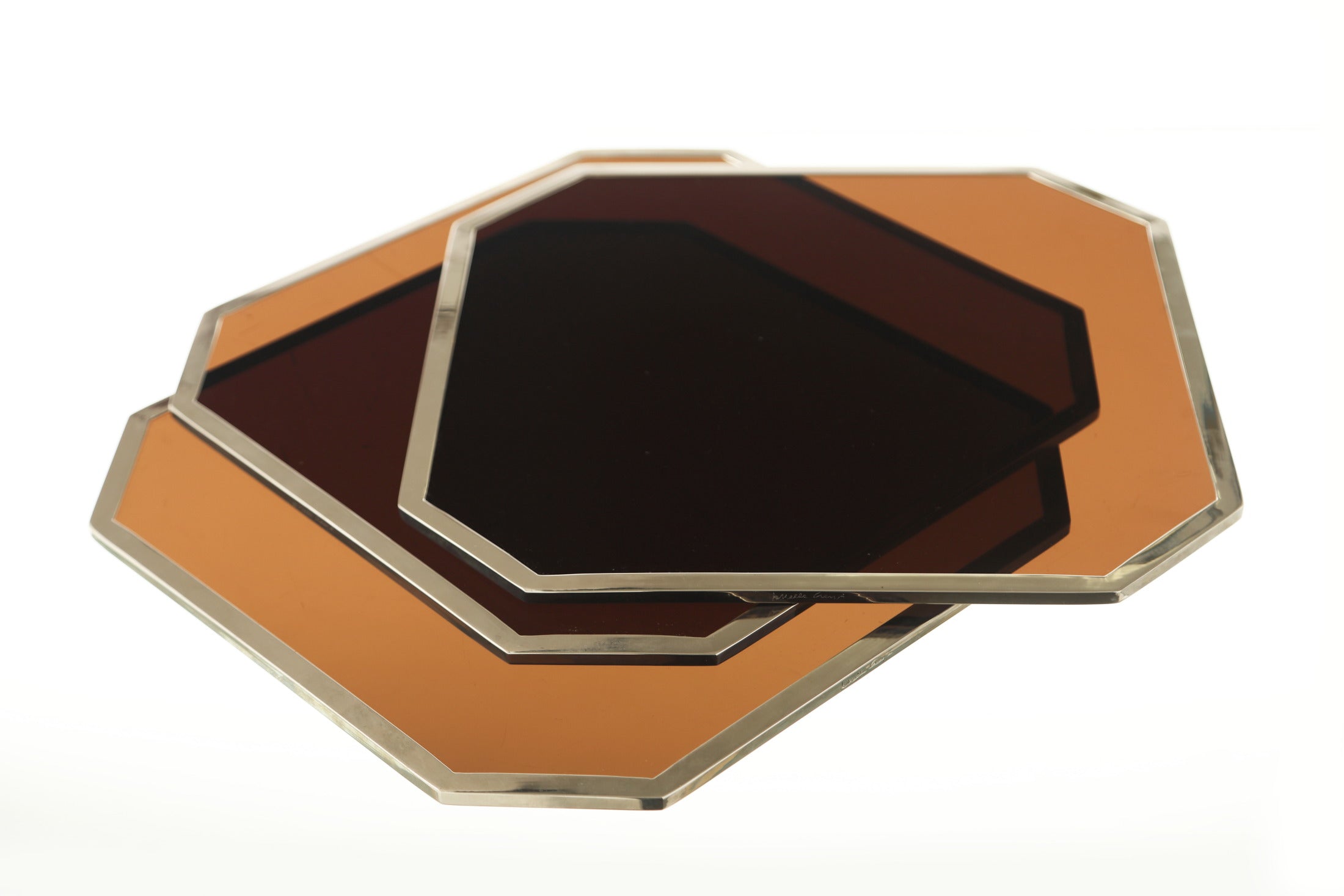 Triptych of Gabriella Crespi trays from the 70s