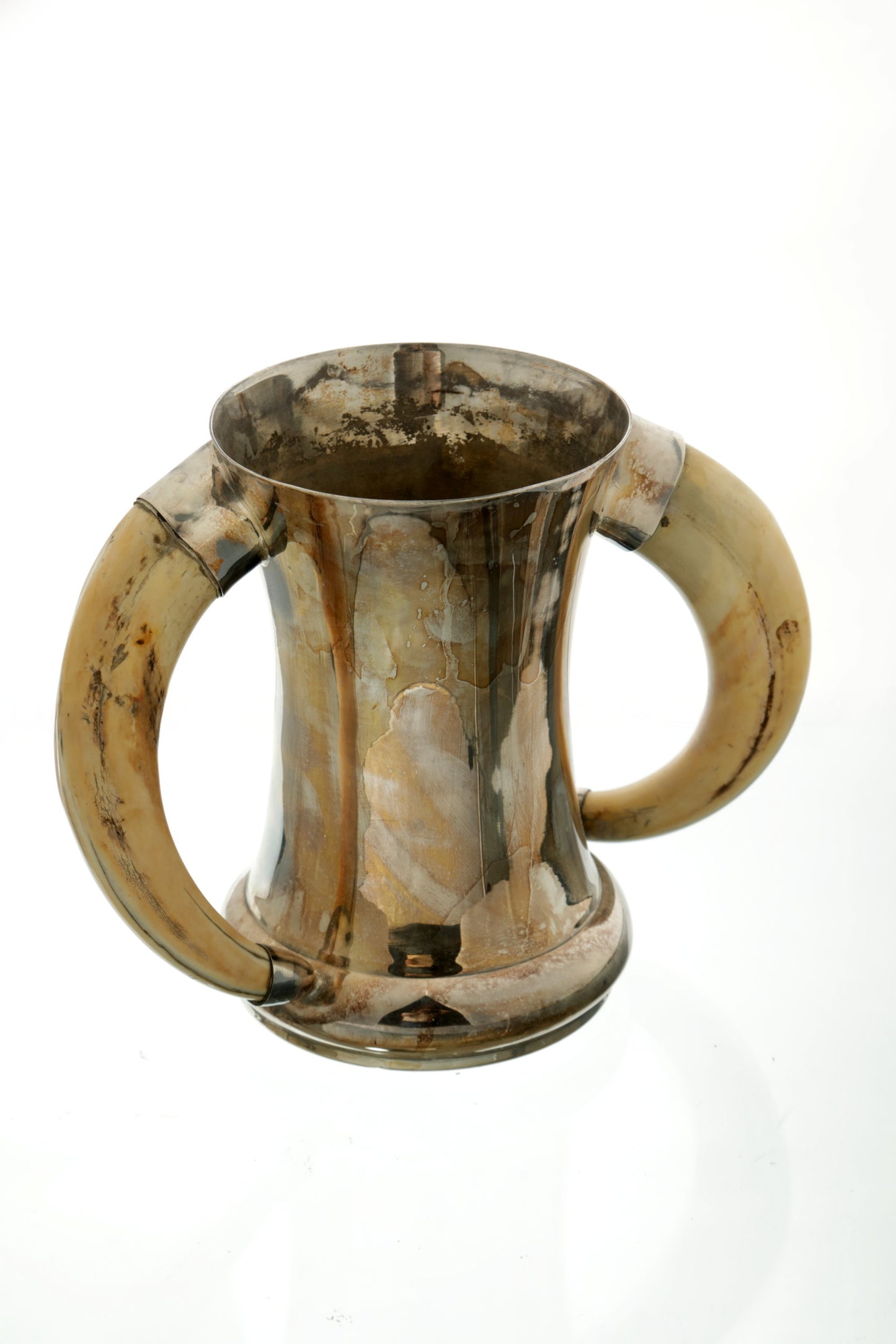 Vaso Serra Silver plated e corno anni 70