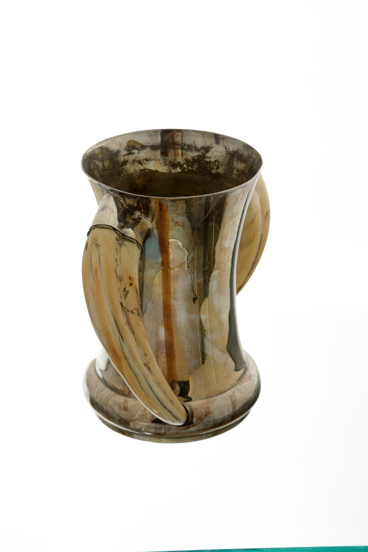 Vaso Serra Silver plated e corno anni 70