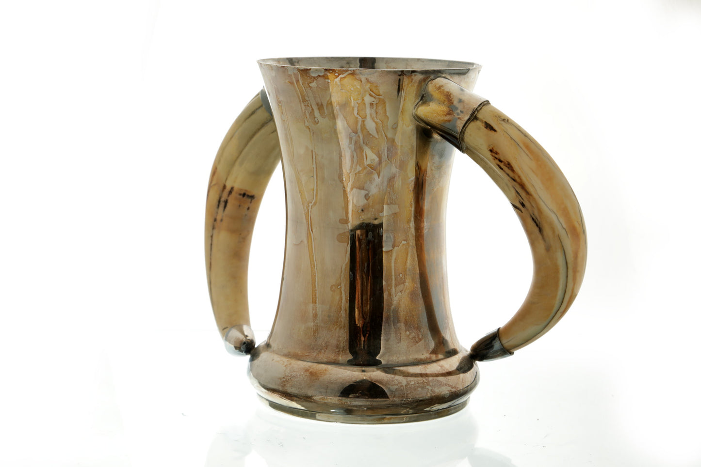 Vaso Serra Silver plated e corno anni 70