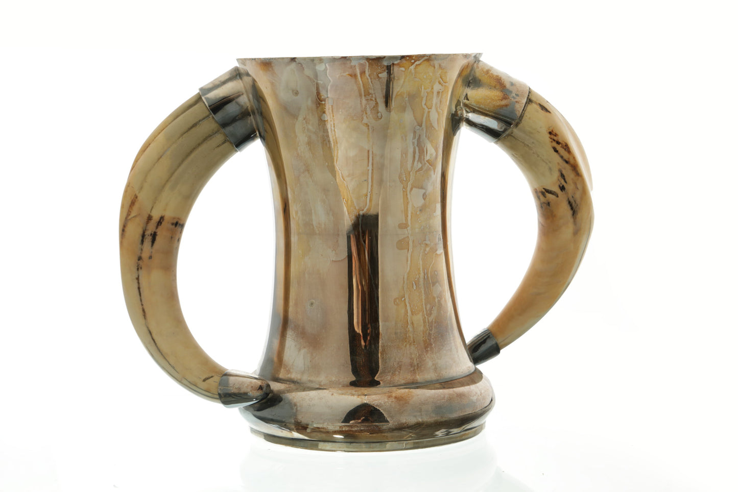 Vaso Serra Silver plated e corno anni 70