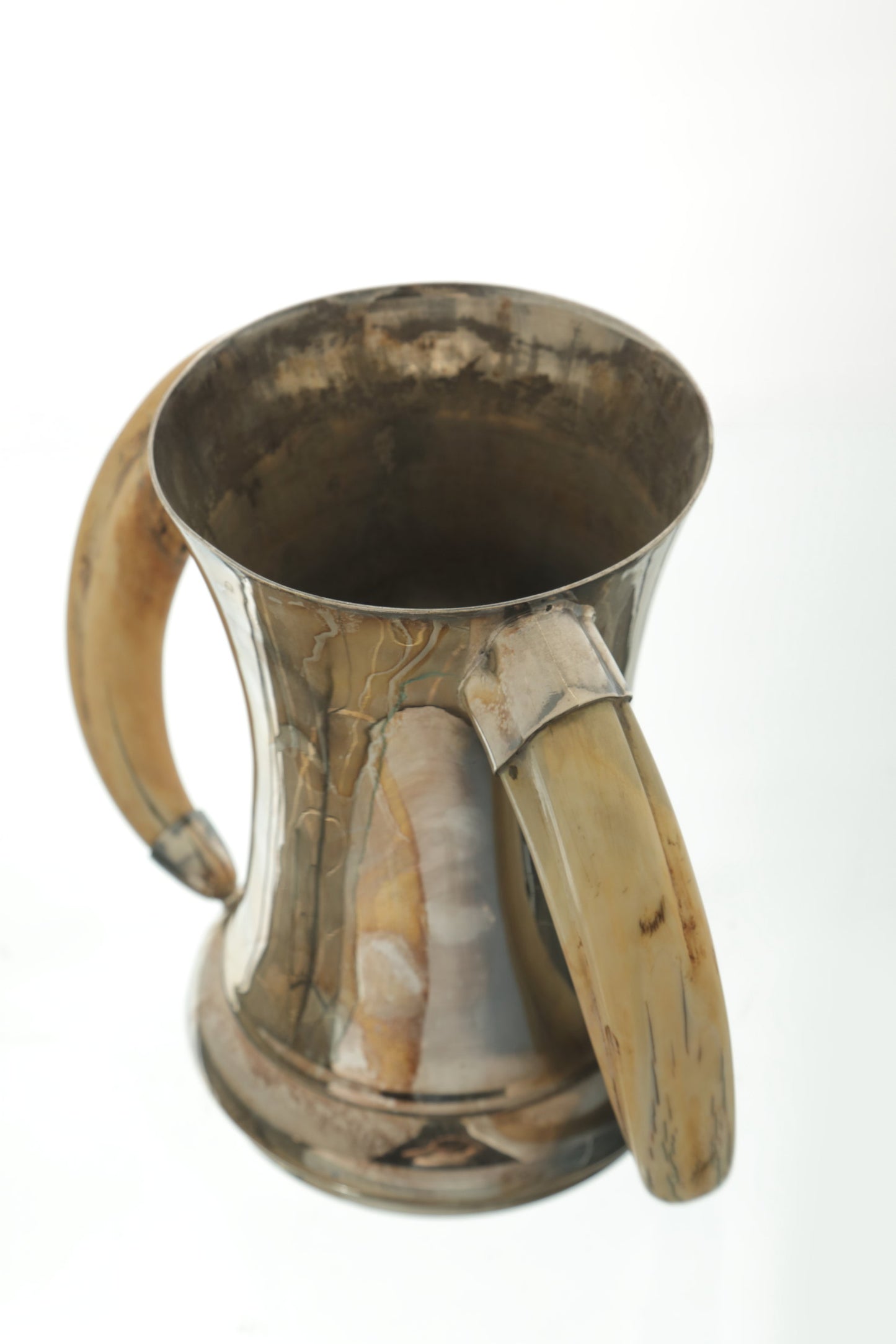 Vaso Serra Silver plated e corno anni 70