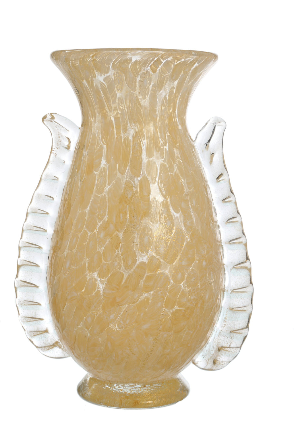 Vaso Vetro Murano giallo murrine anni 60