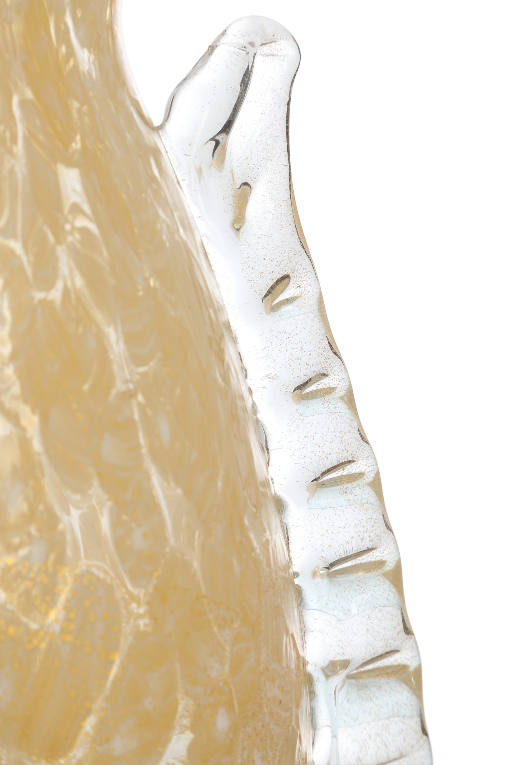 Yellow Murano glass murrine vase from the 1960s