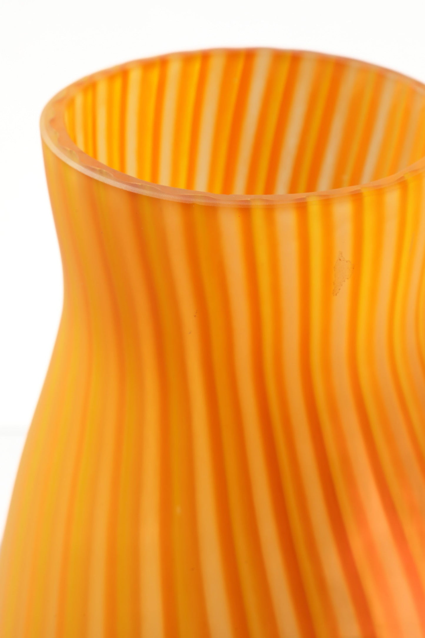 Orange Murano glass vase from the 80s