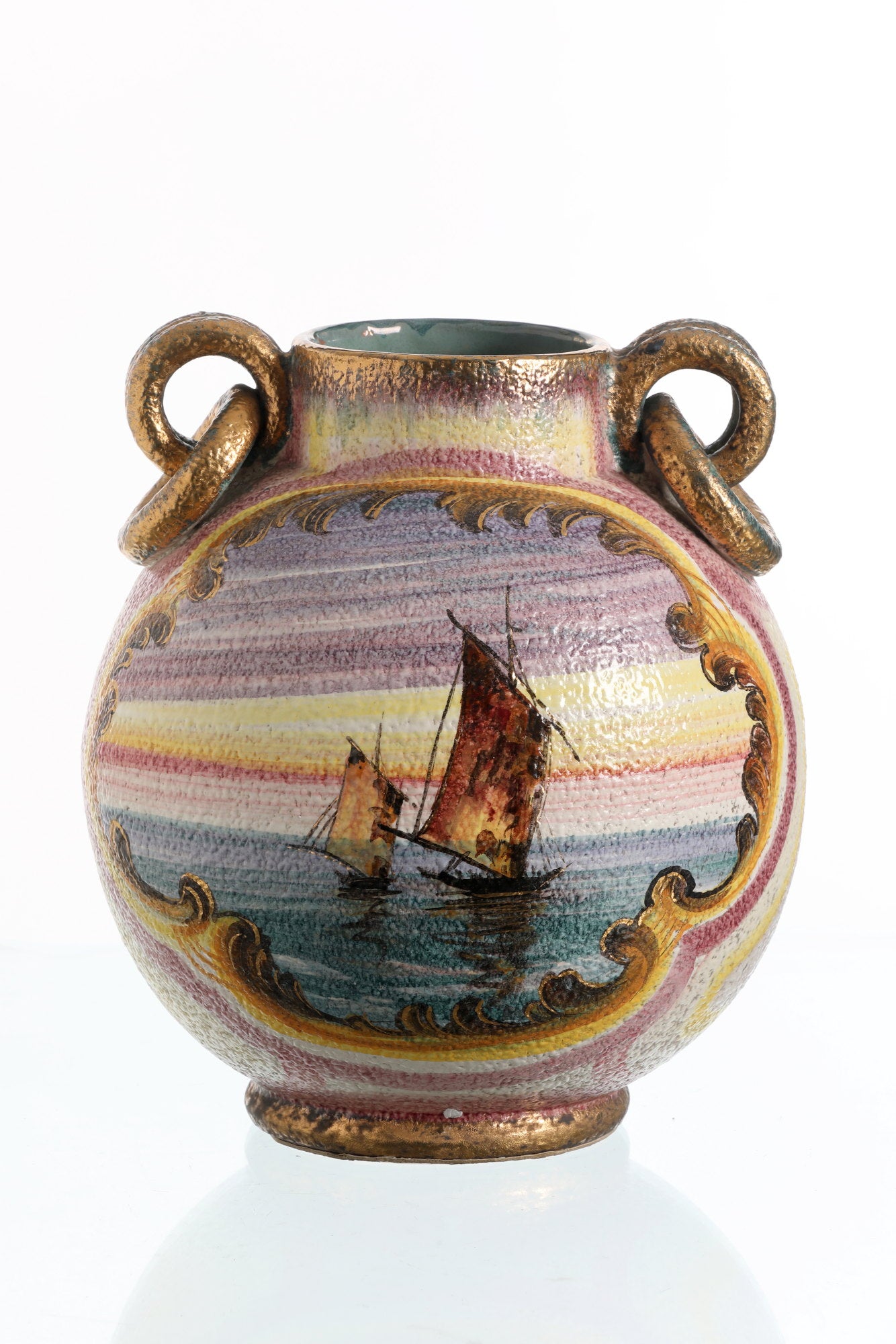 Virgilio Carraresi Sesto Fiorentino ceramic vase