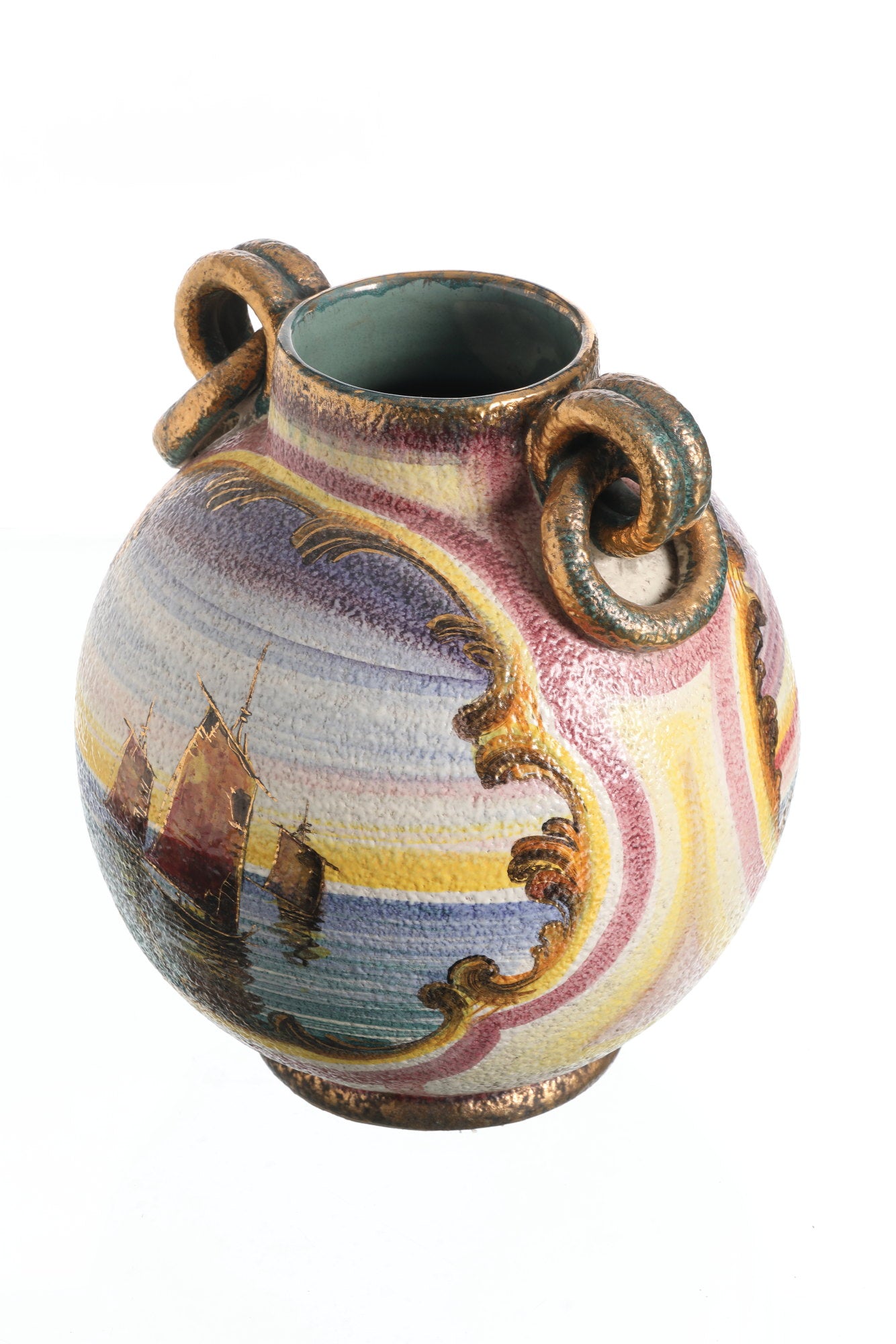Virgilio Carraresi Sesto Fiorentino ceramic vase