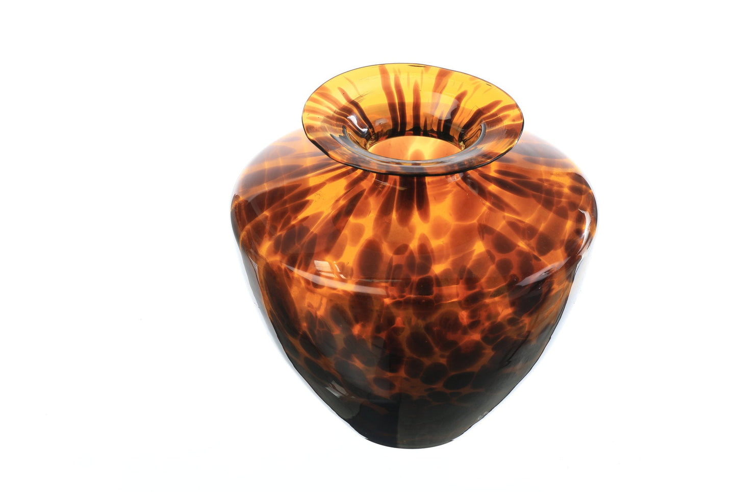 Spotted glass vase