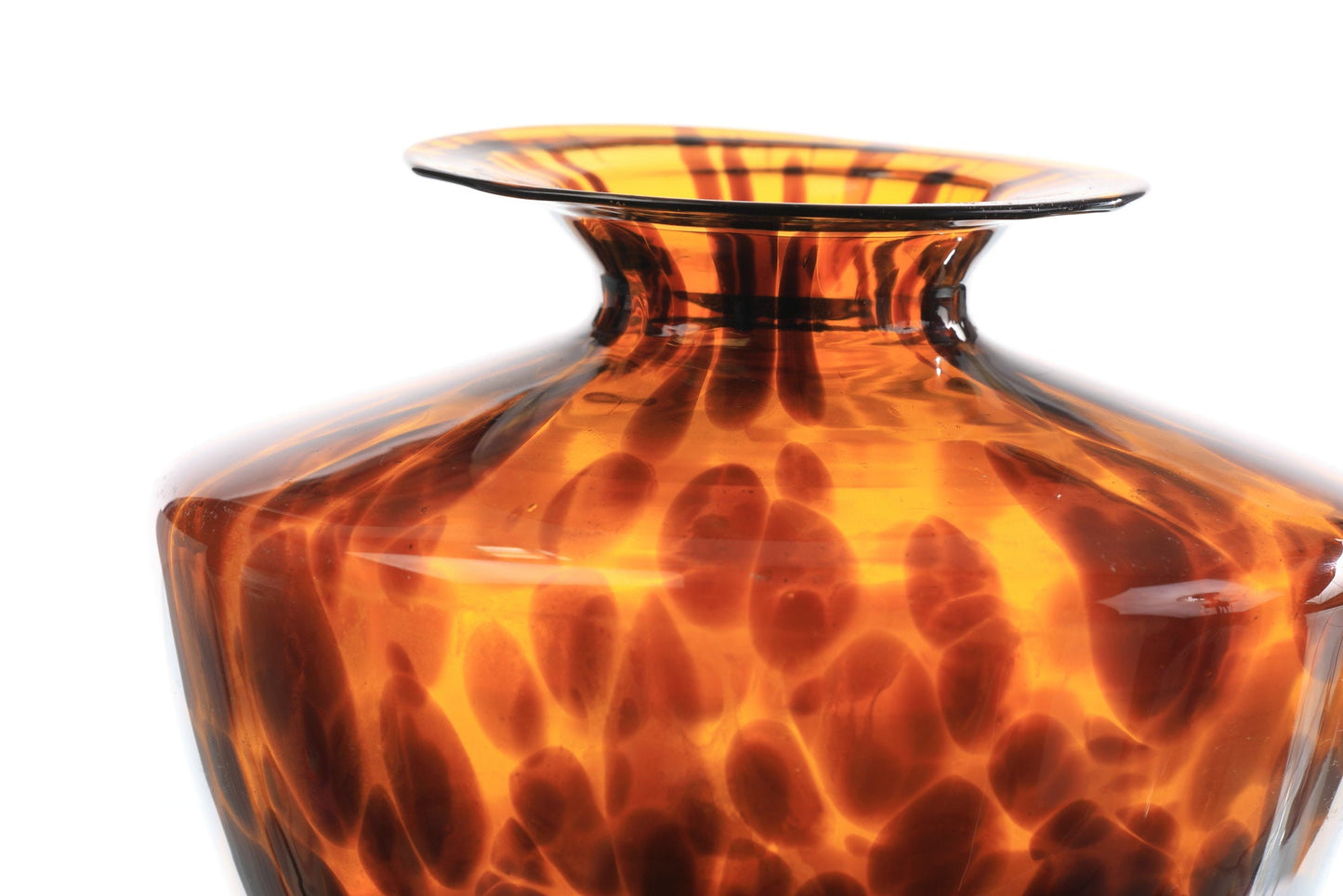 Spotted glass vase