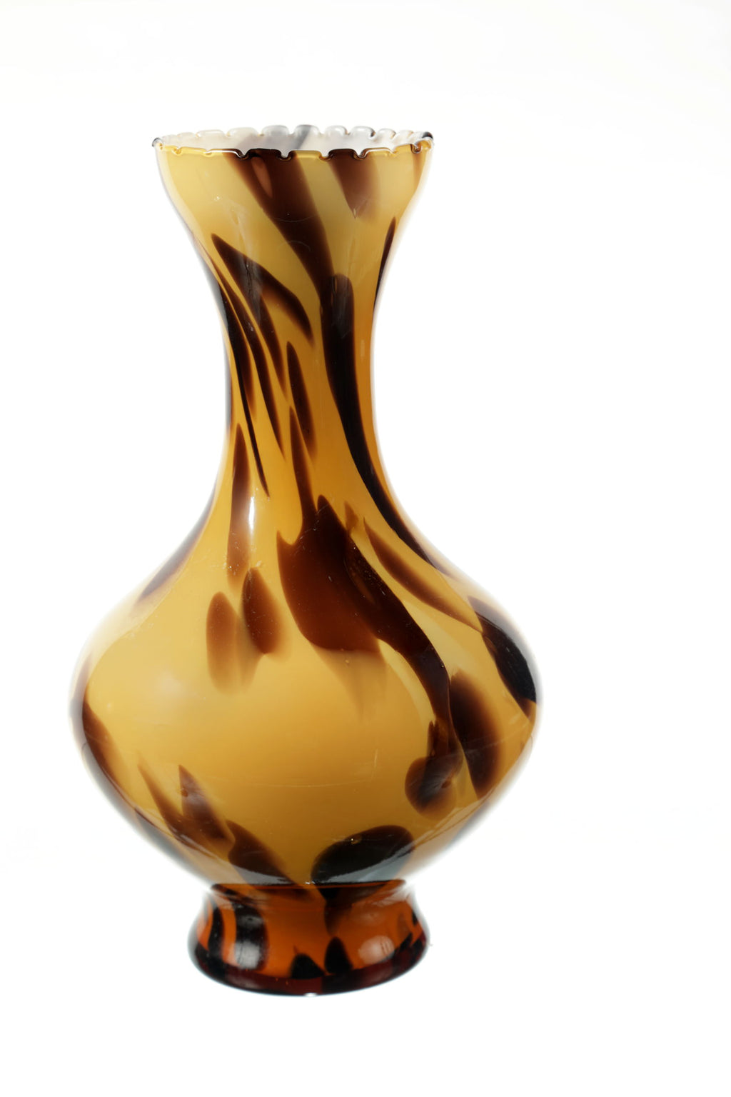 Spotted glass vase from the 70s
