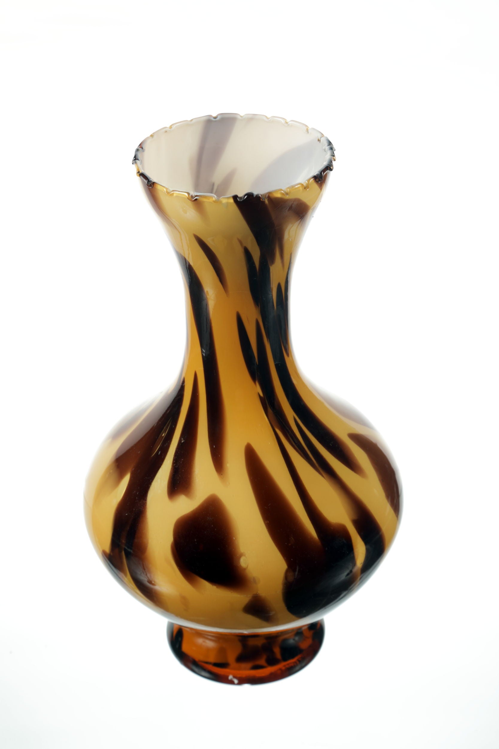Spotted glass vase from the 70s