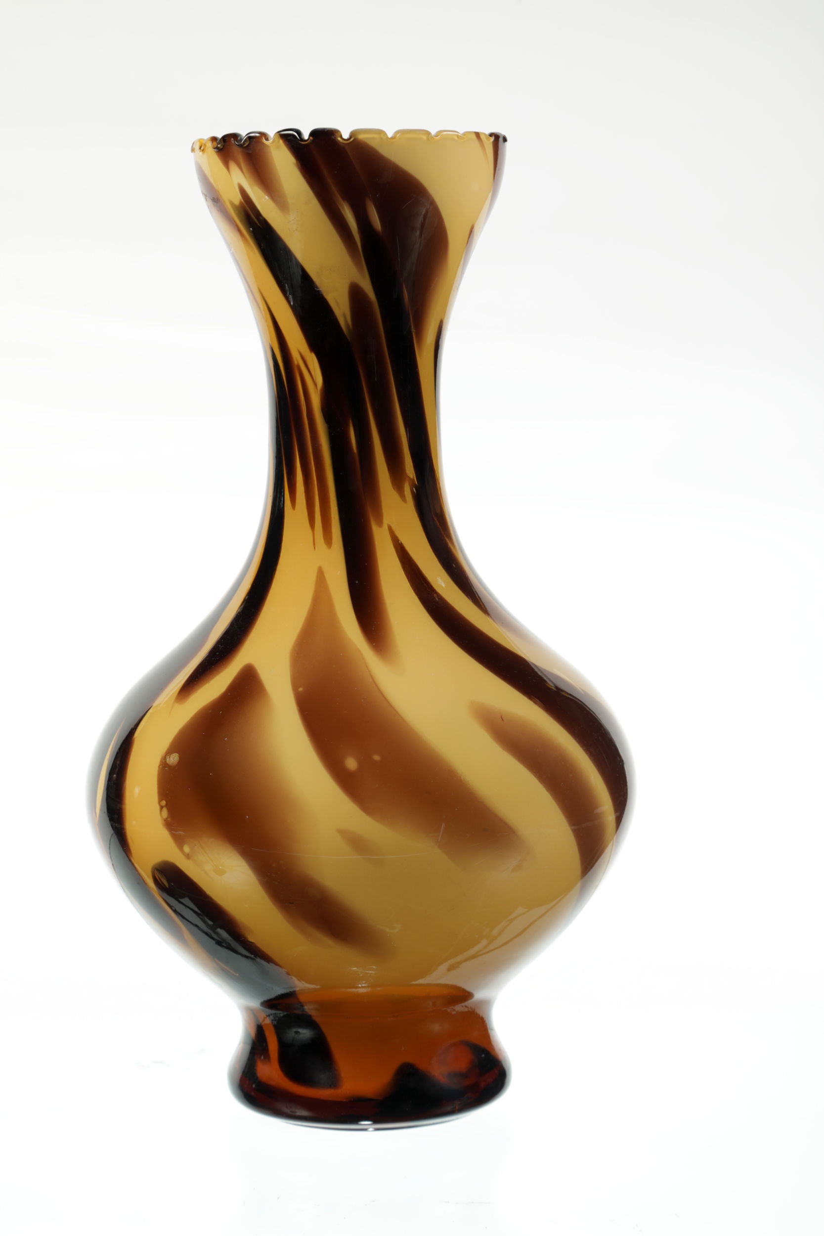 Spotted glass vase from the 70s