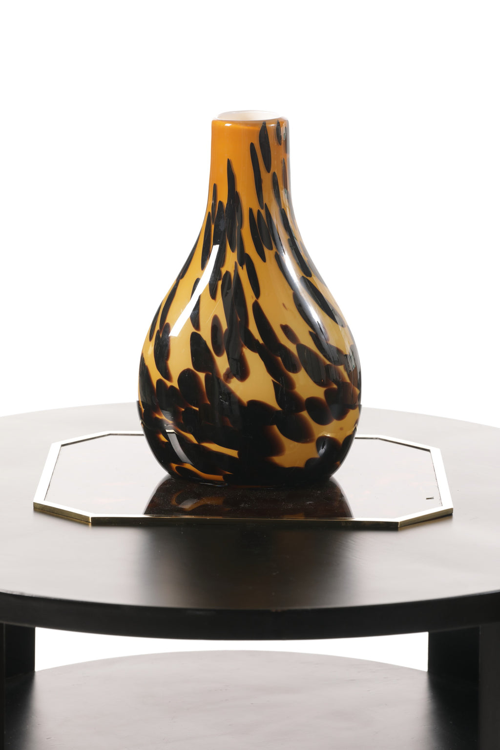 Spotted glass vase from the 70s