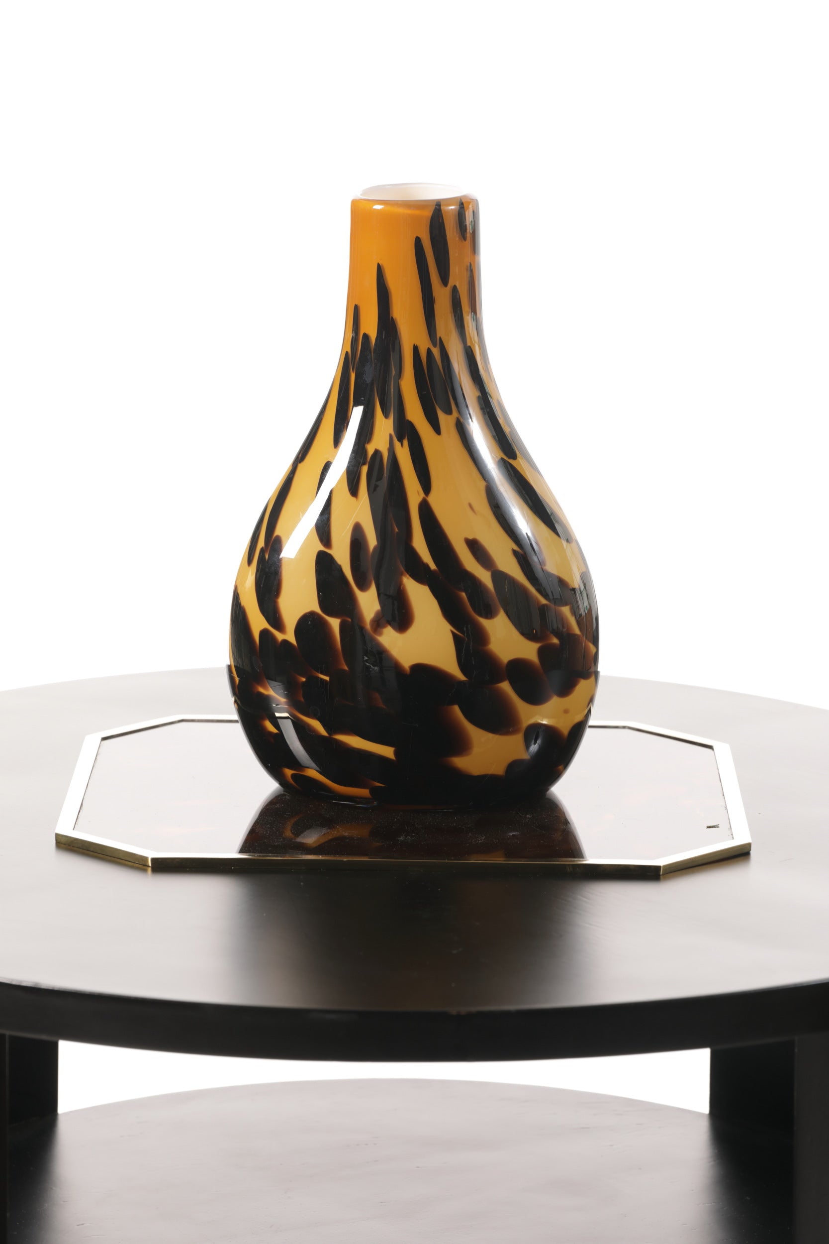 Spotted glass vase from the 70s