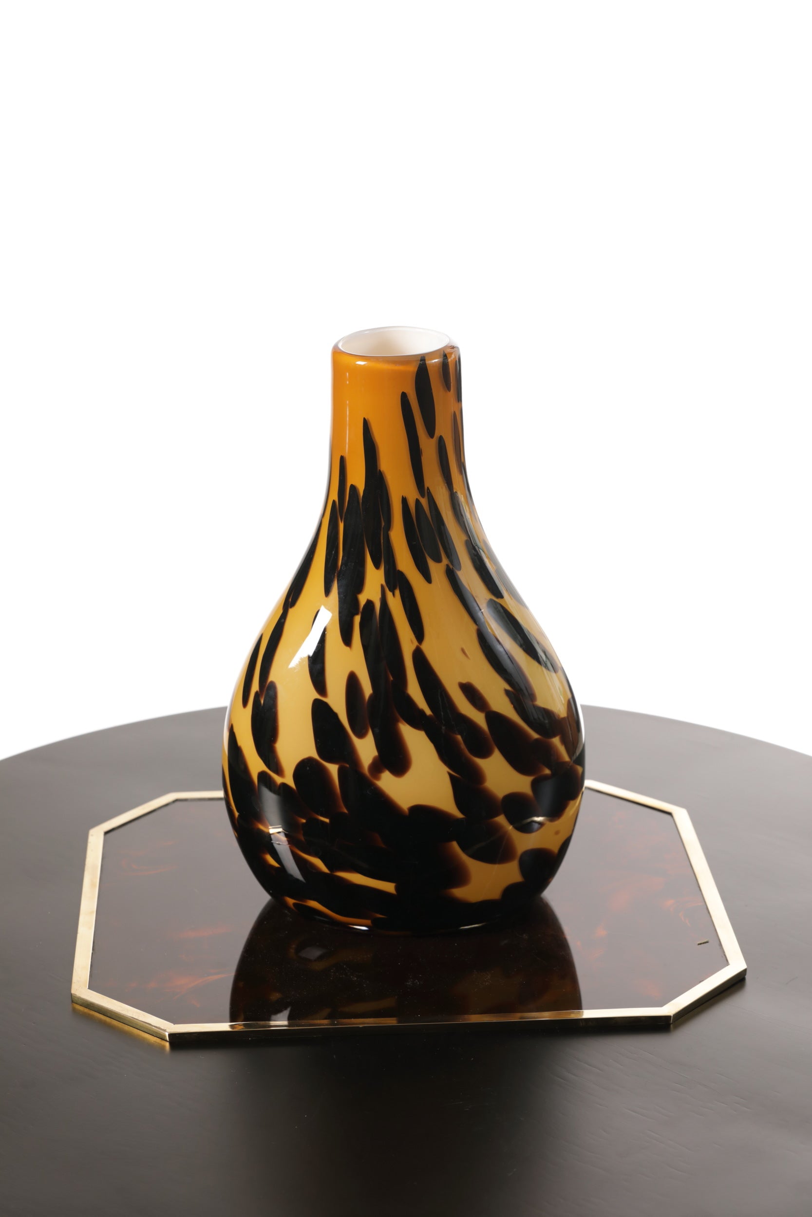 Spotted glass vase from the 70s