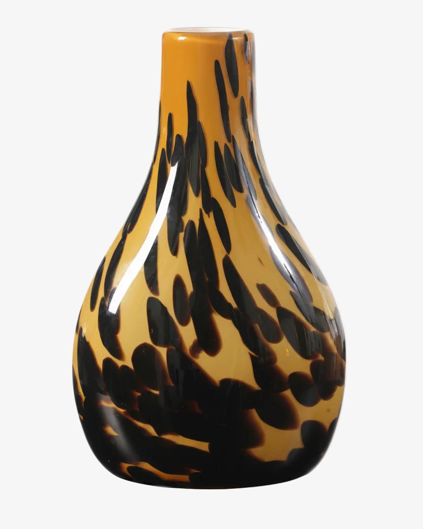 Spotted glass vase from the 70s