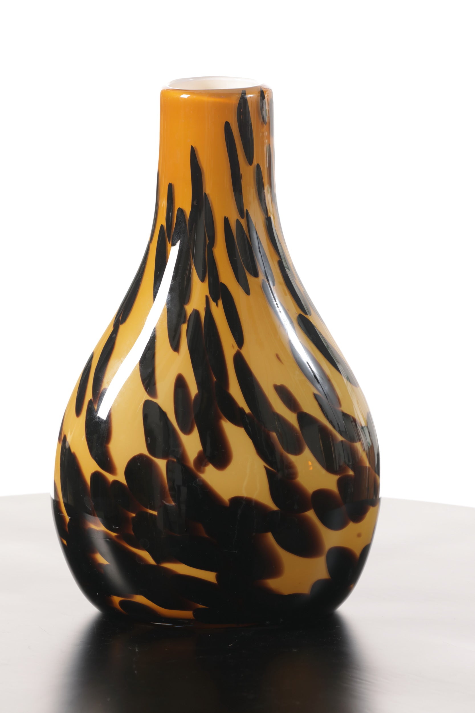 Spotted glass vase from the 70s