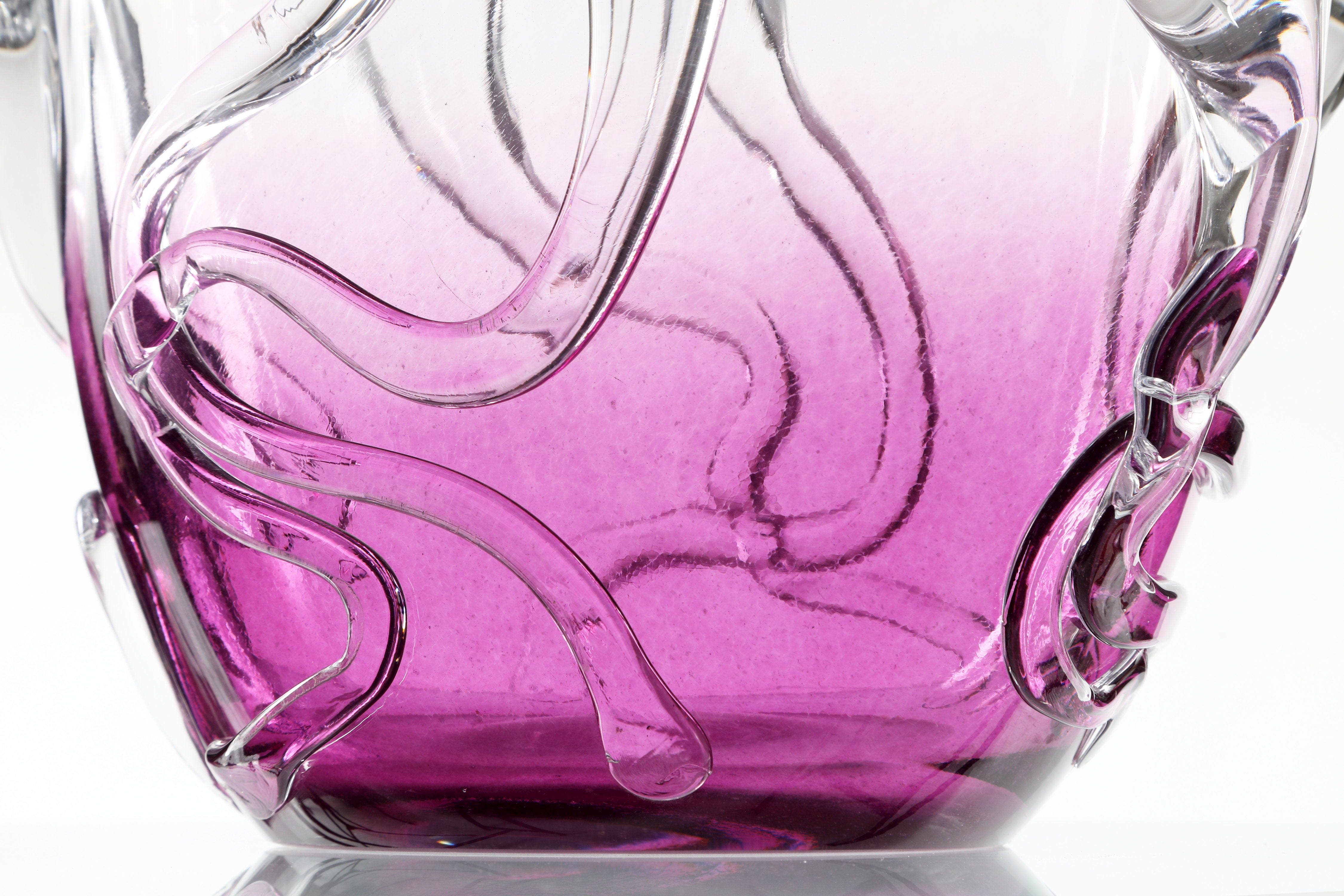 Ion Tamaian blown glass vase from the 1980s