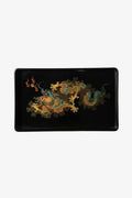 Dragon black lacquered wooden tray