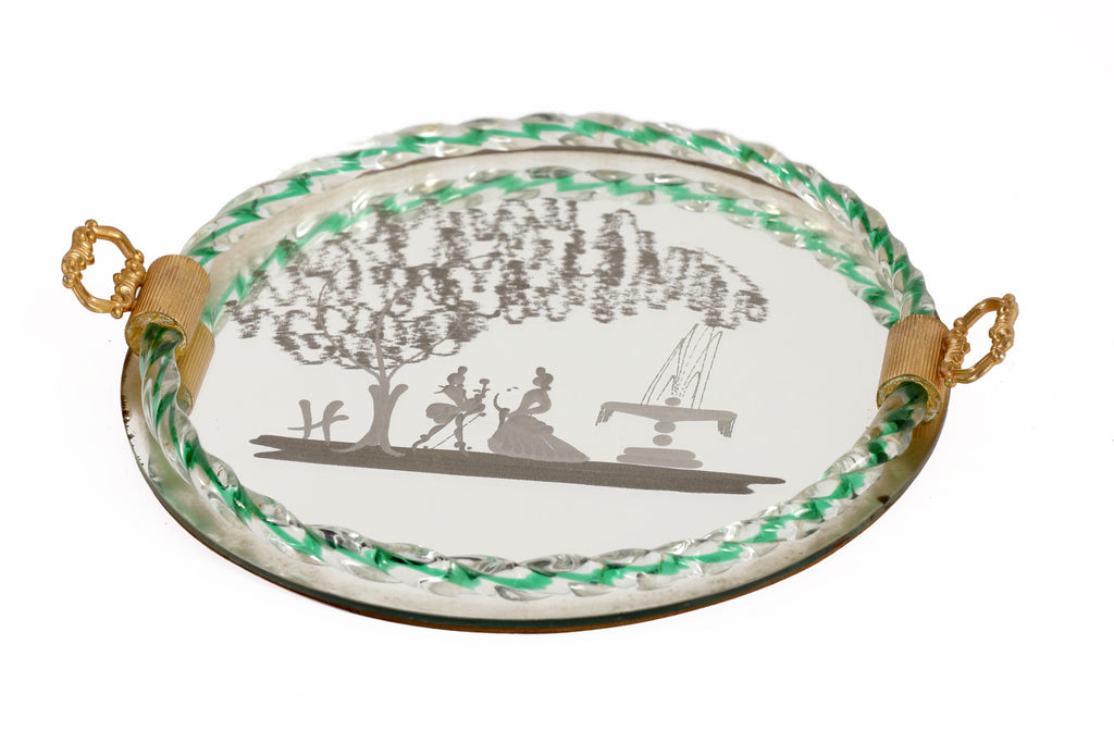 1960s green Murano glass tray