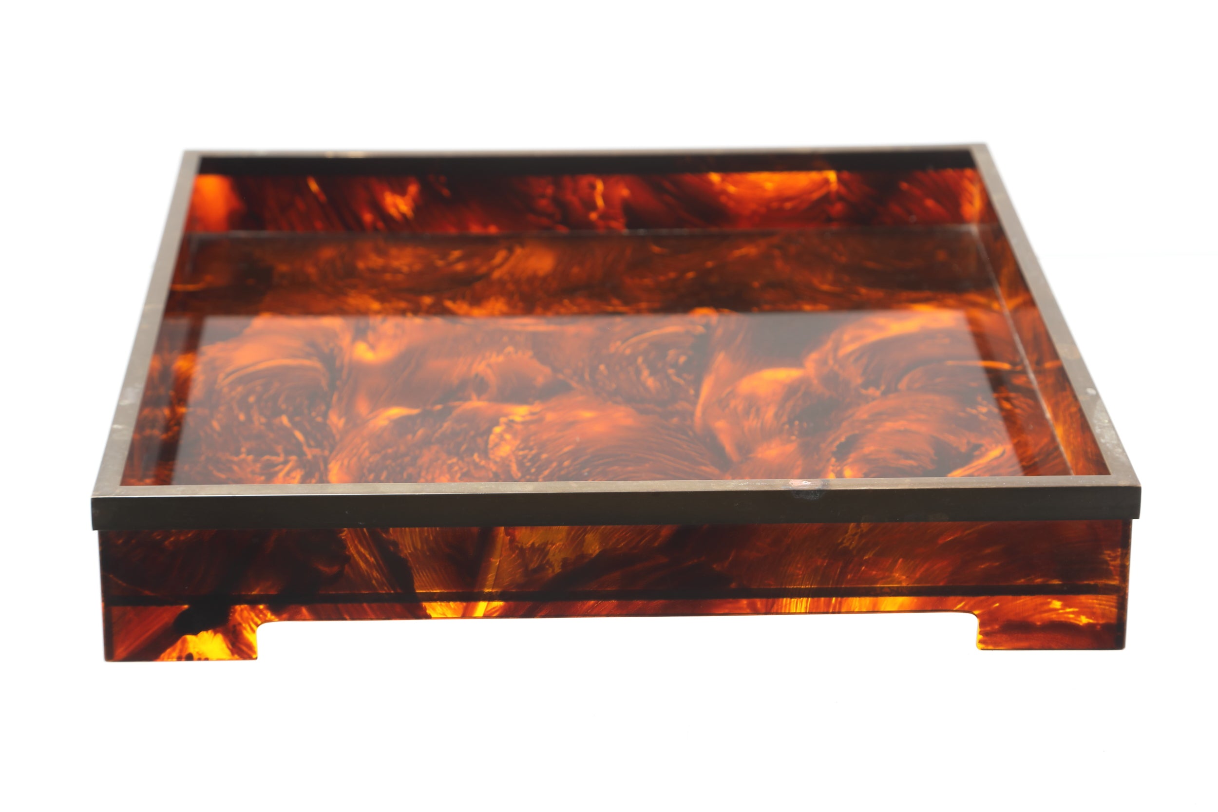 Spotted lucite tray from the 70s