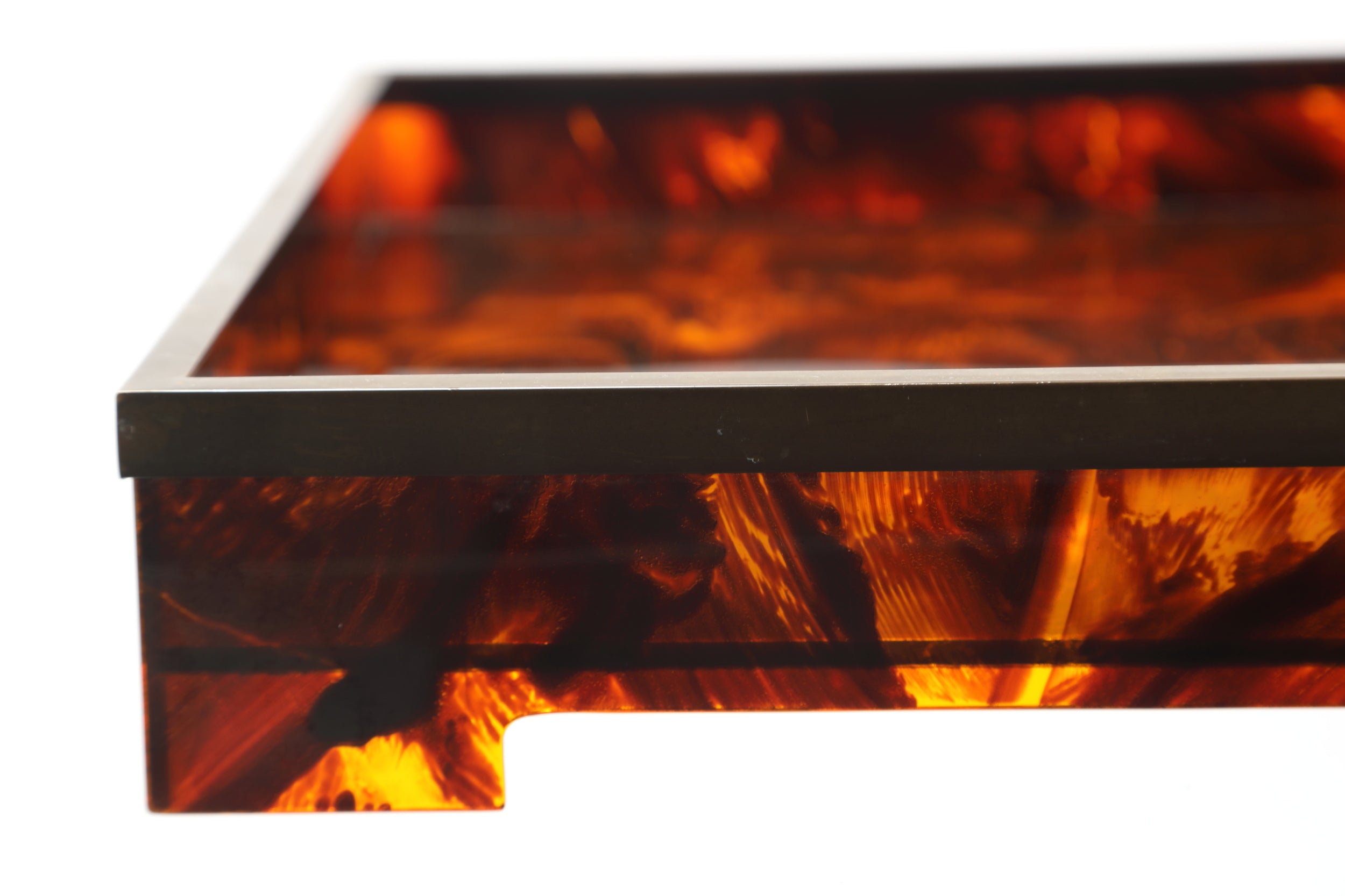 Spotted lucite tray from the 70s