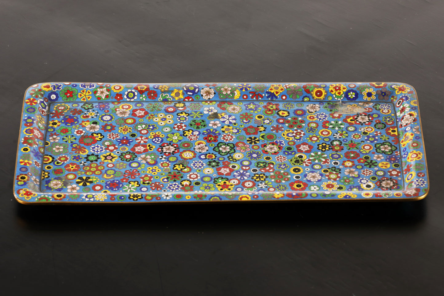 1950s Cloisonne Flower Tray