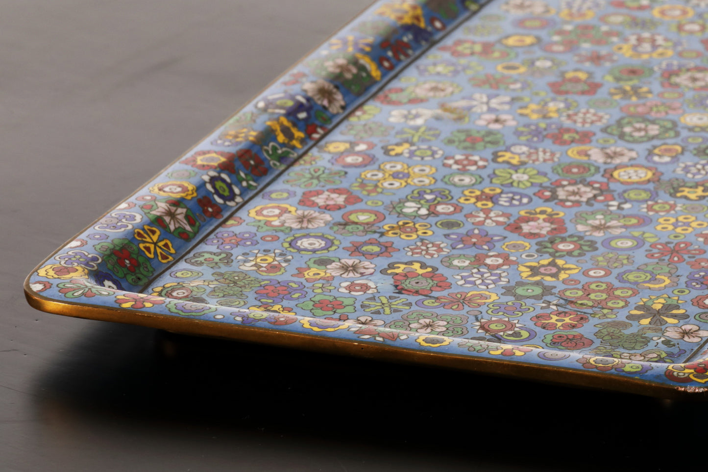 1950s Cloisonne Flower Tray