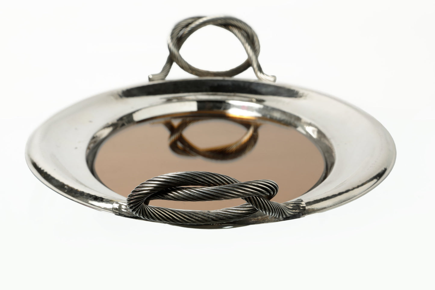 Vassoio ovale specchiato anni 70