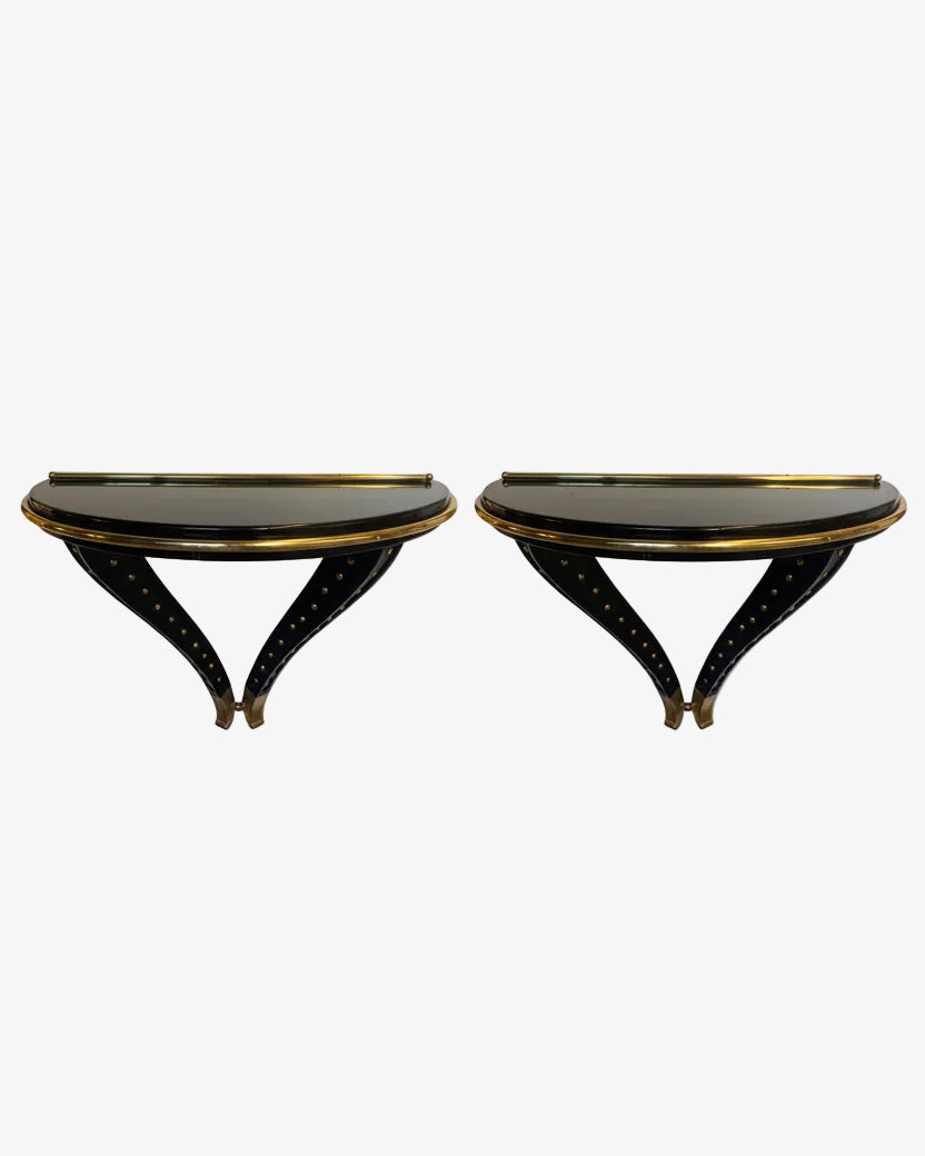 Pair of small consoles attributed to Paolo Buffa, 1950s